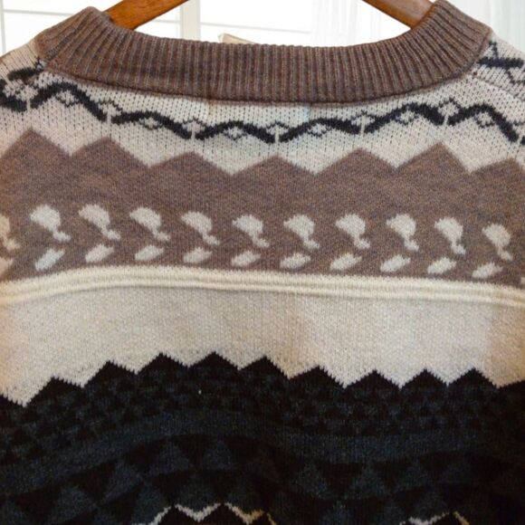 COZY KNIT FAIR ISLE FISHERMAN VINTAGE 80S 90S UGLY WINTER SWEATER GRANDP… - Picture 12 of 15